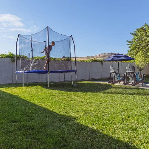 Vista 2 de Trampolines Skywalker, 10 ft Trampolín redondo y cercado con resorte