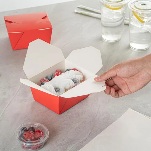 Vista 55 de Restaurantware Bio Tek - Cajas para llevar de 30 onzas, 200 loncheras para llevar, cierre de tabulación, resistentes al calor, desechables, de papel