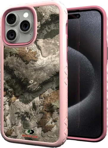 Vista 32 de cellhelmet Mossy Oak Agua Yellowfin Funda de doble capa en gris diseñada para iPhone 13 Mini a prueba de golpes y caídas, duradera, como se ve