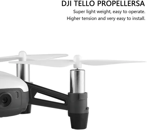 Vista 3 de RC Drone Blade Hélice, 2 pares de fibra de carbono de liberación rápida Hélice Set para DJI Tello Drone Quadcopter (blanco)