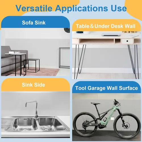 Vista 7 de Juego de 2 películas protectoras electrostáticas de pared con cortador de película, papel adhesivo transparente para despegar y pegar, película