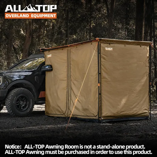 Vista 7 de ALL-TOP Toldo con suelo de 6.6 x 8.2 pies, tienda de campaña Oxford 420D Rip-Stop con malla resistente a los insectos, refugio solar impermeable