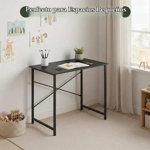 Vista 3 de Escritorio para computadora de 32 pulgadas, pequeño escritorio para oficina en casa y dormitorio