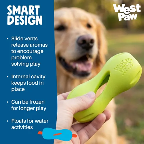 Vista 7 de West Paw Design, Juguete para perro Qwizl Aqua Pequeño