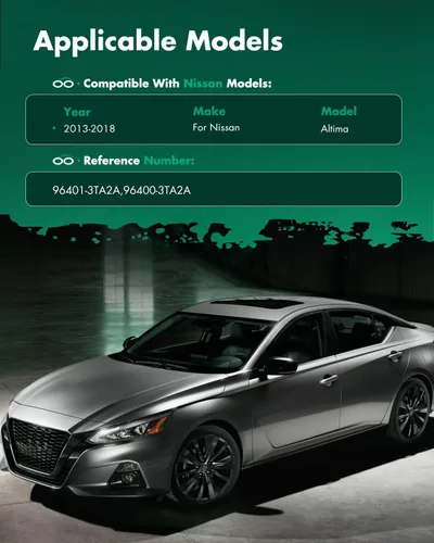 Vista 5 de SCITOO Montaje de visera solar gris para el lado del pasajero derecho, reemplazo para 2013-2018 para Nissan Altima con techo corredizo
