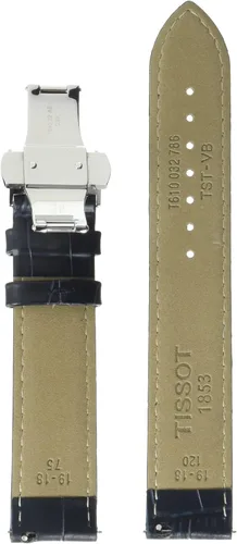 Vista 2 de Correa de reloj Tissot de cuero azul, 19 (Modelo T852032781)