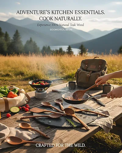 Vista 7 de Juego de utensilios de madera de teca 100% natural, 6 cucharas de cocina duraderas para cocinar, antiadherentes y resistentes al calor, ecológico