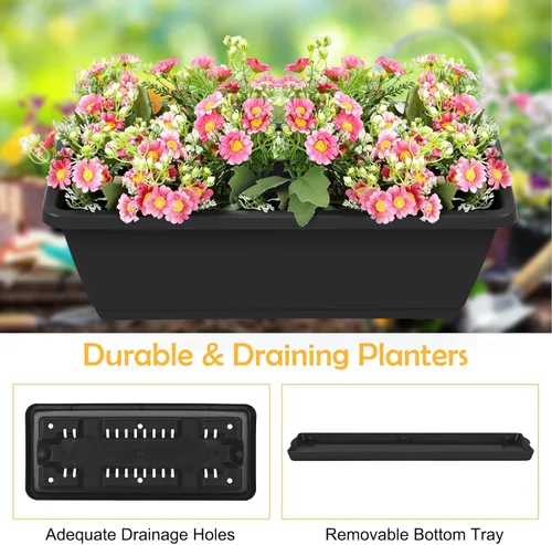 Vista 3 de OYEAL Cama de Jardín Elevada de 4 Niveles Jardineras Verticales para Interior y Exterior Caja de Jardinera Elevada con Patas Jardinera de Hierbas