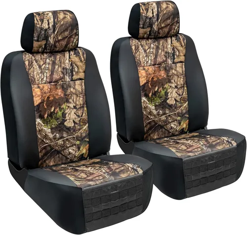 Fundas de asiento Mossy Oak Break-up Country de alta resistencia para asientos delanteros; Se ajusta a camionetas o SUV de tamaño completo; Incluye