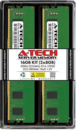 Vista 69 de A-Tech 4GB DDR4 2133MHz PC4-17000 ECC RDIMM 1Rx8 Single Rank 1.2V ECC Registered DIMM de 288 pines Módulo de actualización de memoria RAM