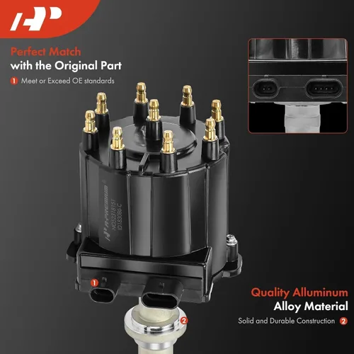 Vista 7 de A-Premium Distribuidor de encendido con tapa y rotor compatible con Chevy, vehículos GMC - V8 5.0L, 5.7L, 7.4L - C/K 1500 2500 Pickup, Camaro