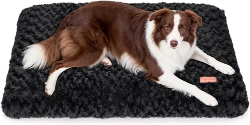 Vista 30 de Alfombrilla de cama para perro, suave y mullida, para jaula de perro, cama para perros pequeños, medianos y grandes, y gatos, lavable Marrón