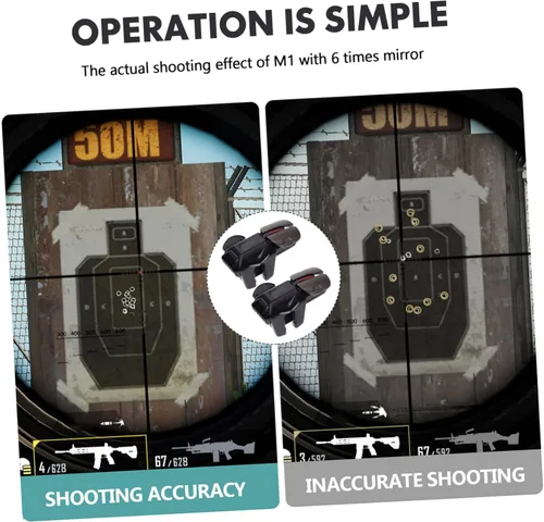 Vista 8 de 1pair Game Controller Trigger Compact Sturdy Mobile Game Triggers Compatibility for Enhanced Gaming Experience Lightweight Easy to Install for All