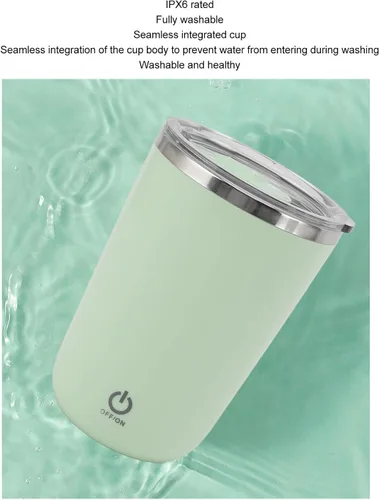 Vista 6 de GLOGLOW Taza de café con agitación automática, 11.8 fl oz USB, taza mezcladora eléctrica, a prueba de fugas, autoagitante, fácil de operar