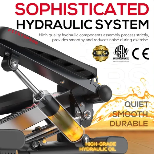 Vista 4 de KeppiFitness Steppers for Exercise at Home, Stair Stepper with Resistance Bands for Home Cardio Exercise - FITSTEP Series