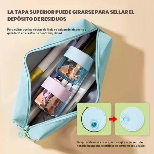 Vista 6 de Golcellia Paquete de 3 sacapuntas de mano con un solo agujero para volver a