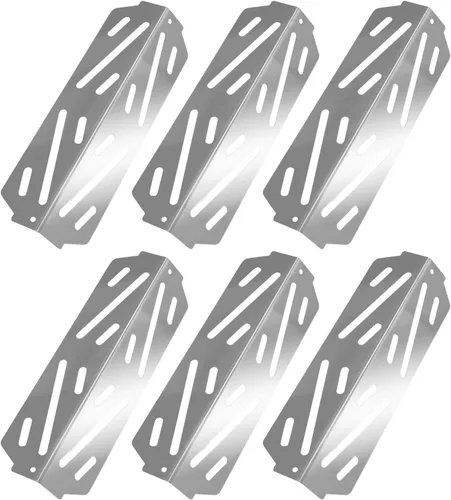 Hongso Deflectores de calor SS de 12-1/2" x 4-1/4" para Weber Genesis 2 6 quemadores Serie 600 Genesis II E610 S610, II LX E-640 S-640, Genesis II