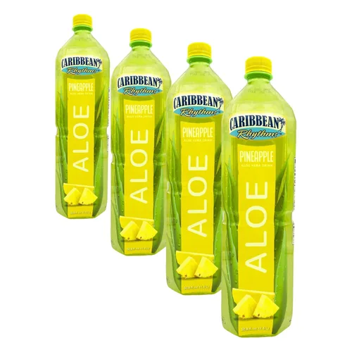 Vista 7 de Caribbean Rhythms Bebida de Aloe Vera con Pulpa de Aloe, Mango, 1.5L