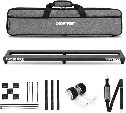 Vista 10 de Pedalera de Guitarra Ghost Fire de Aleación de Aluminio 3.3lb Pedalera de Efectos 22''x12.5'' con Bolsa de Transporte, Serie V (V-STANDARD 2.0)