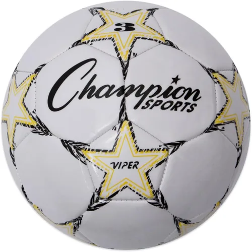 Champion Sports Viper Soccer Ball – TPU Soft-Touch Training Ball in Sizes 3,4,5 for Indoor/Outdoor Play