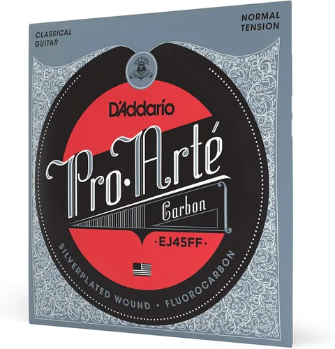 Vista 7 de D'Addario Cuerdas de guitarra Pro-Arte Classical Guitar Strings EJ46FF - Cuerdas de carbono - Envoltura chapada en plata, dinacore compuesto