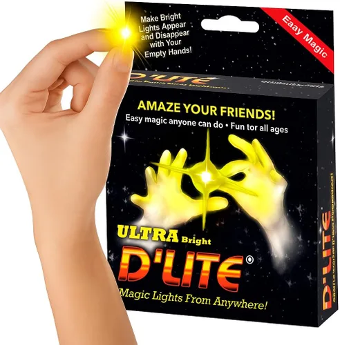 Vista 10 de D'lite - Juego de trucos de magia con luces en los pulgares / 2 luces mágicas originales e increíblemente brillantes para dedos - Trucos mágicos