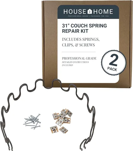 House2Home Repuesto de resorte para tapicería de sofá de 31 pulgadas, kit de reparación de 2 unidades para muebles, silla, sofá, incluye clips,