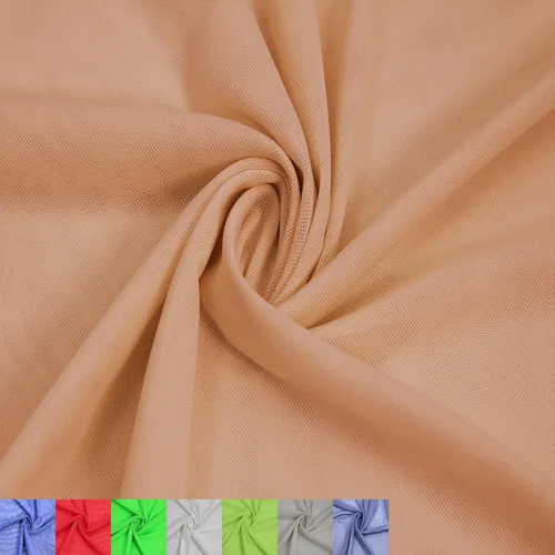Vista 8 de Texco Inc Solid Power Mesh Stretch Knit Ropa atlética Ropa de vestir, Tela DIY, mezclilla azul 1 yarda