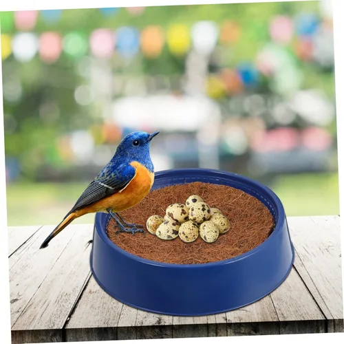 Vista 8 de Cabilock 1 juego de paloma de plástico para eclosionar paloma tejido Nido Bowl para cajas de anidación