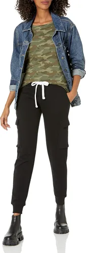 Vista 6 de Tienda Essentials - Camiseta de manga corta con cuello redondo y ajuste clásico para mujer, paquete múltiple