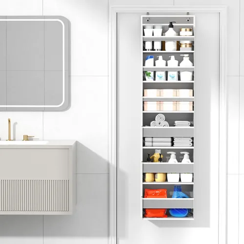 Vista 3 de Mefirt - Organizador de 7 niveles para colgar en la puerta Beige