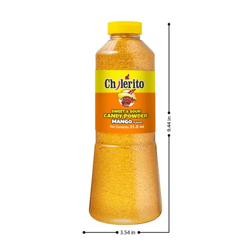 Vista 2 de EL CHILERITO Caramelo en polvo sabor a mango Chamoy 31.75 oz/ 31.5 onzas líquidas - Para dulces, aperitivos, pasteles, bebidas y cócteles - Para