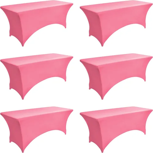 Vista 52 de Paquete de 2 Cubiertas de Mesa de Spandex de 4 pies para Mesas Plegables Rectangulares - Manteles Elásticos Ajustados Resistentes a las Arrugas