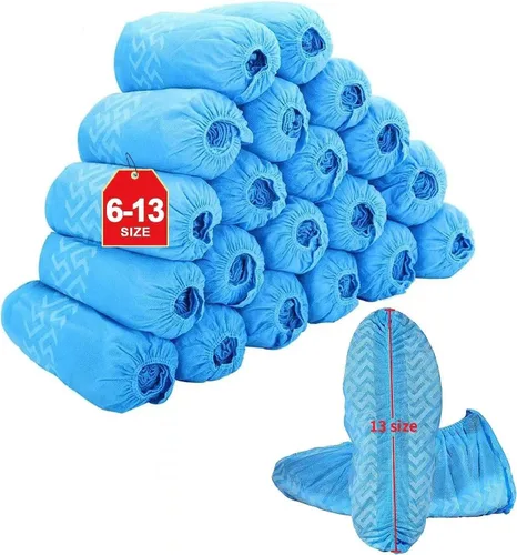 Paquete de 200 fundas desechables para zapatos extragrandes (100 pares), para tallas de zapatos a 13 de hombre, antideslizantes, duraderas,