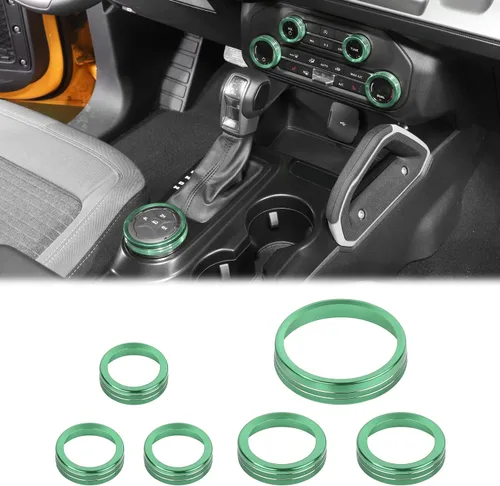 Vista 9 de JWWY Pomo para interruptor de faros delanteros de aire acondicionado, tracción 4WD, cubierta de perilla para interruptor de engranajes para Ford