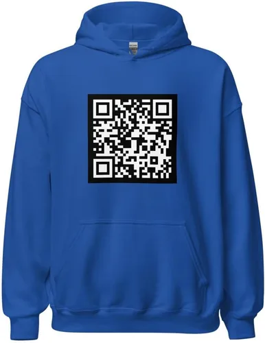 Vista 12 de NG Fuck You Funny Scannable QR Code - Sudadera con capucha unisex QRCode Negro