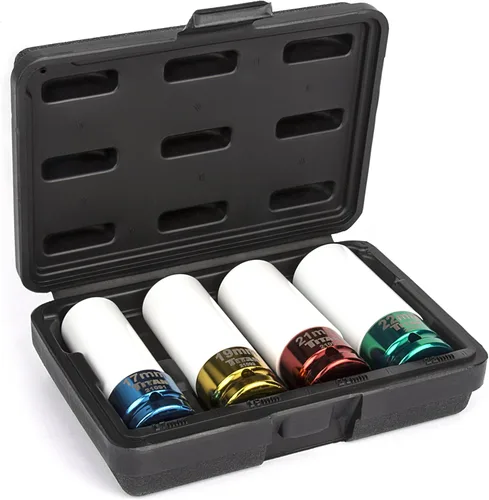 Vista 14 de Titan Tools 2191 llave para tuerca de ruega profunda de 17 mm 1/2 pulgada para conducir sin contratiempos