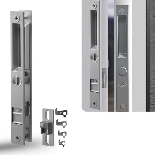 Vista 6 de Juego de manijas de puerta corredizas de vidrio de 6-5/8 pulgadas, mango redondo, agarre ergonómico, perfecto para patio, puerta de vidrio, balcón