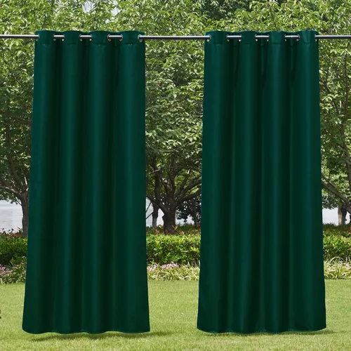 Vista 163 de NICETOWN Cortinas para Exteriores para Patio Impermeables de 84 pulgadas de Largo 2 Paneles, Cortinas de Privacidad para Exteriores con Aislamiento