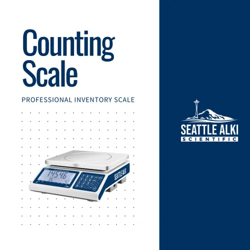 Vista 2 de Seattle Alki Scientific Counting Scale 66.1 lbs x 0.02 oz Báscula de conteo industrial para piezas pequeñas Compañía de Estados Unidos