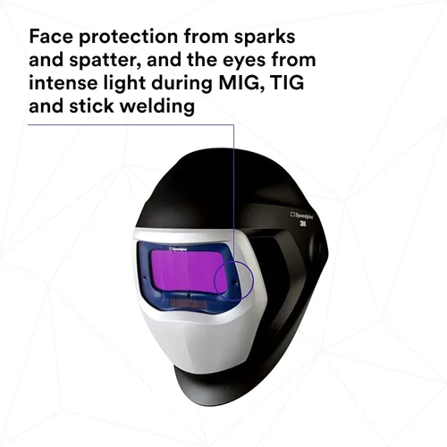 Vista 5 de 3M Speedglas - Casco de soldadura 9100 06-0100-20SW, con lente de oscurecimiento automático ADF 9100X