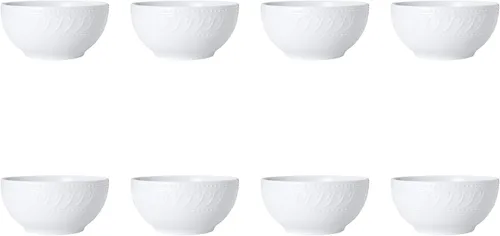 Vista 9 de Pfaltzgraff Sylvia - Juego de vajilla de 32 piezas en color blanco, servicio para 8, platos, cuencos y tazas de gres resistente, aptos