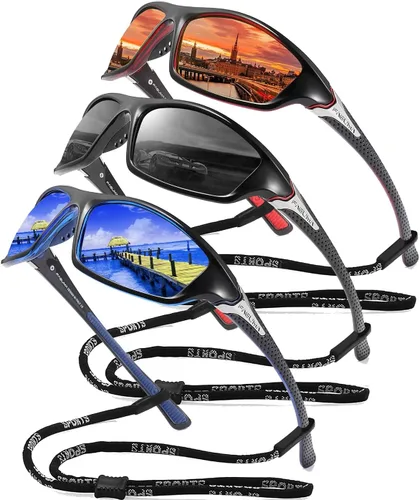 Vista 14 de Gafas de sol polarizadas para hombre, ciclismo, conducir, pesca, 100% protección UV
