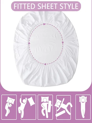 Vista 4 de Protector de colchón impermeable tamaño individual, paquete de 2, funda protectora de entrenamiento para la humedad de la cama de los niños, sábana
