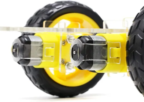 Vista 2 de YIKESHU Kit de chasis de robot inteligente 2WD, auto inteligente robot con codificador de velocidad, caja de batería, kit de robótica de 2 ruedas