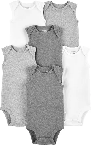 Simple Joys by Carter's Body unisex de manga corta para bebé, paquete de 6