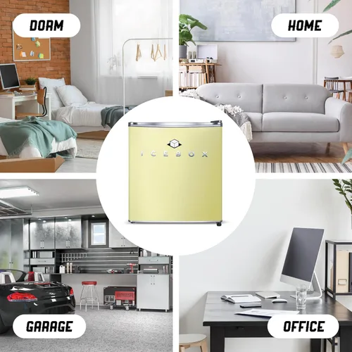 Vista 5 de ICEBOX Refrigerador compacto de 1.7 pies cúbicos, refrigerador pequeño certificado ENERGY STAR, mini refrigerador de una sola puerta