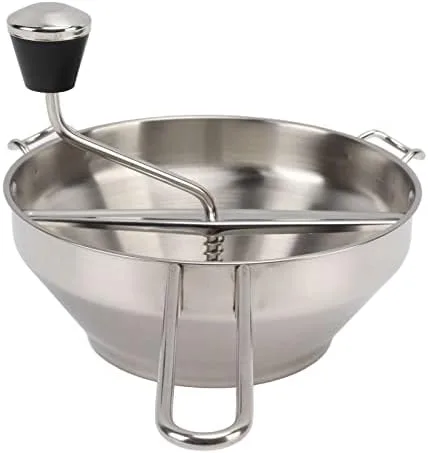 Vista 3 de Molino manual de alimentos, molino ergonómico de acero inoxidable, mango de fresado de acero inoxidable, molino de alimentos giratorio para salsa