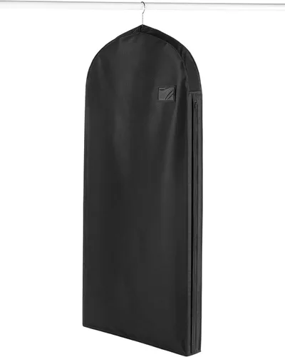 Vista 14 de Whitmor Bolsa de ropa con cremallera y bolsillo - Juego de 3 - Negro