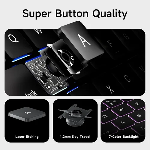 Vista 8 de HOU Funda para iPad Pro de 11 pulgadas con teclado M5 2025/M4 2024 (SOLAMENTE), funda de teclado Magic Keyboard iPad Pro de 11 pulgadas